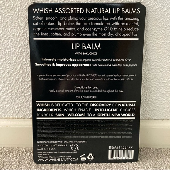 Whish Natural Lip Balm, Set of 5 collection - Picture 6 of 6